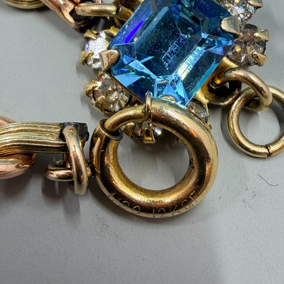 12K 1/20 GF Vintage Austrian Crystal Tennis Bracelet - Picture 6 of 8